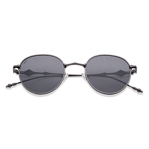 Vincent Chase Polarized Mid Gunmetal Full Rim Round left side