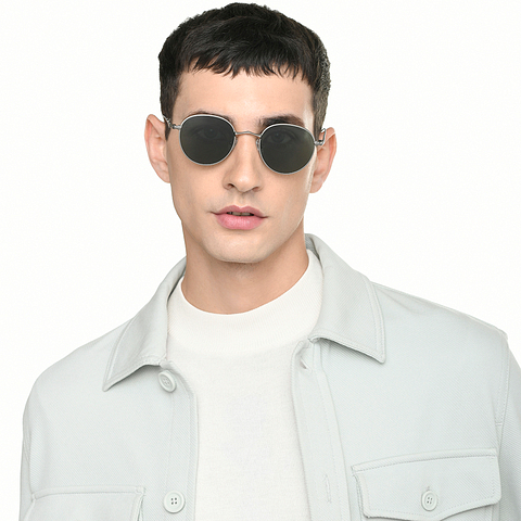 Vincent Chase Polarized Mid Gunmetal Full Rim Round left side