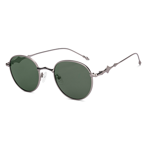 Vincent Chase Polarized Mid Gunmetal Full Rim Round left side