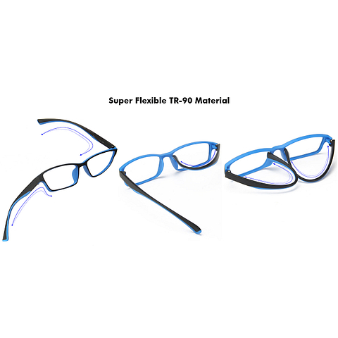 Lenskart Air Online Black Blue Full Rim Rectangle left side