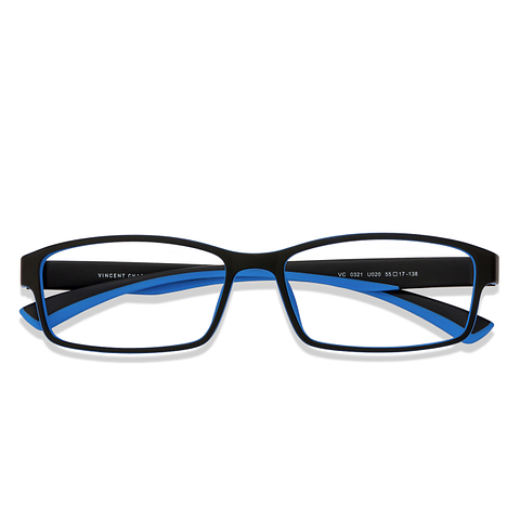 Lenskart Air Online Black Blue Full Rim Rectangle left side