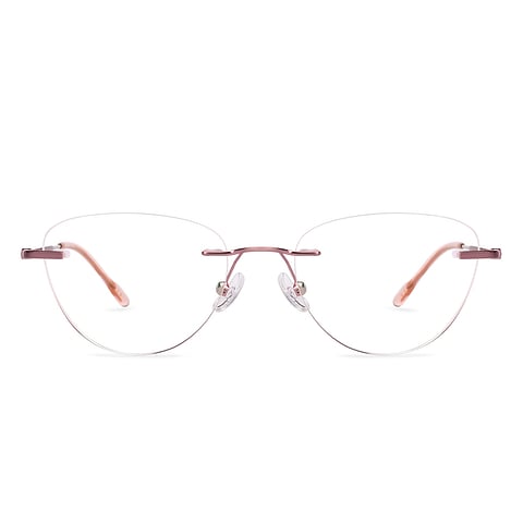 Vincent Chase Rose Gold Rimless Cat Eye right side