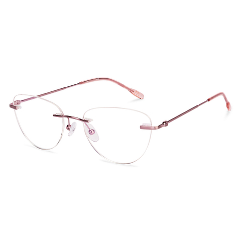 Vincent Chase Rose Gold Rimless Cat Eye right side