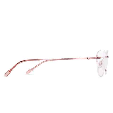 Vincent Chase Rose Gold Rimless Cat Eye left side