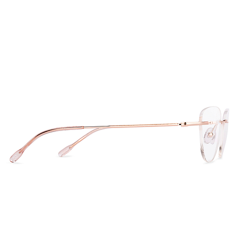 Vincent Chase Gold Rimless Cat Eye left side