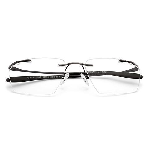 Buy Mid Gunmetal Rimless Rectangle Vincent Chase Ridex VC