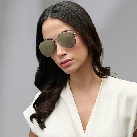 Vincent Chase Light Gunmetal Full Rim Aviator left side