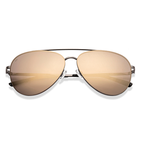 Vincent Chase Light Gunmetal Full Rim Aviator left side