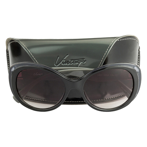 BRANDED Black Full Rim Round right side