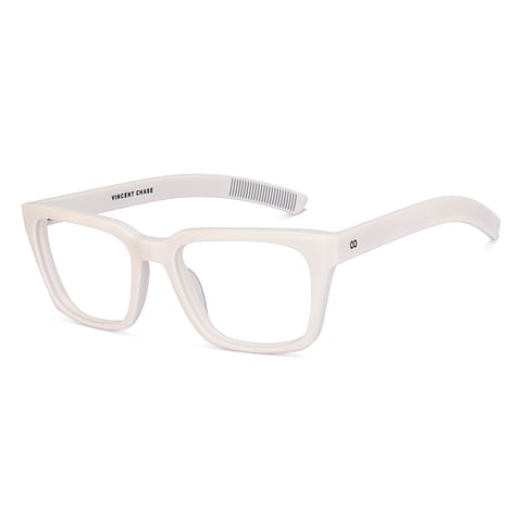 White Full Rim Rectangle Vincent Chase Classic Acetate VC E000094