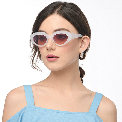 Vincent Chase Online White Full Rim Geometric left side