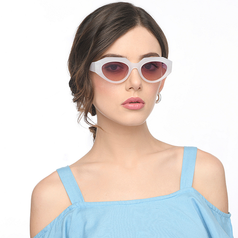 Vincent Chase Online White Full Rim Geometric right side