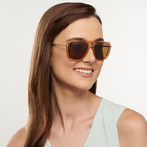 Vincent Chase Online Yellow Transparent Full Rim Geometric left side