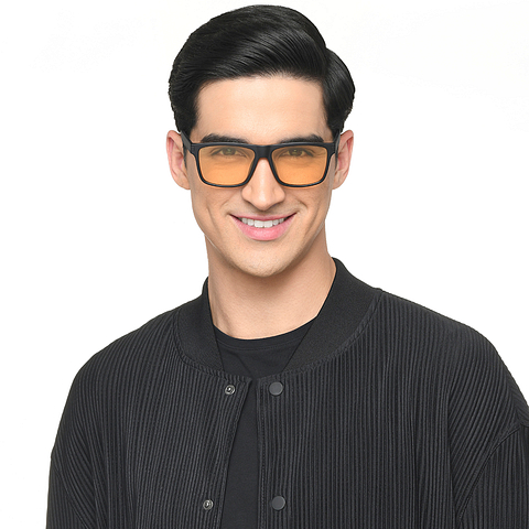 Vincent Chase Black Full Rim Rectangle left side
