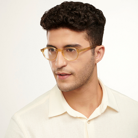 فينسنت تشيس أونلاين أصفر شفاف حافة كاملة دائري right side