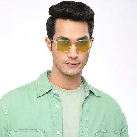 Vincent Chase Online Crystal Transparent Full Rim Rectangle left side