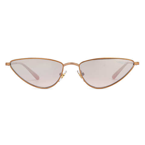 BRANDED Light Brown Full Rim Aviator left side