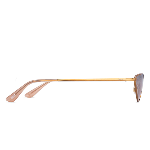 BRANDED Light Brown Full Rim Aviator right side