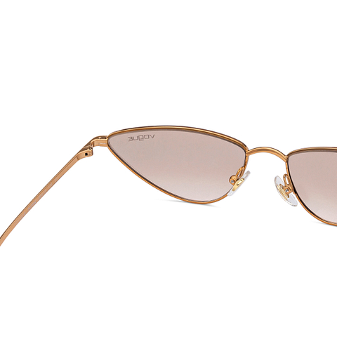 BRANDED Light Brown Full Rim Aviator left side