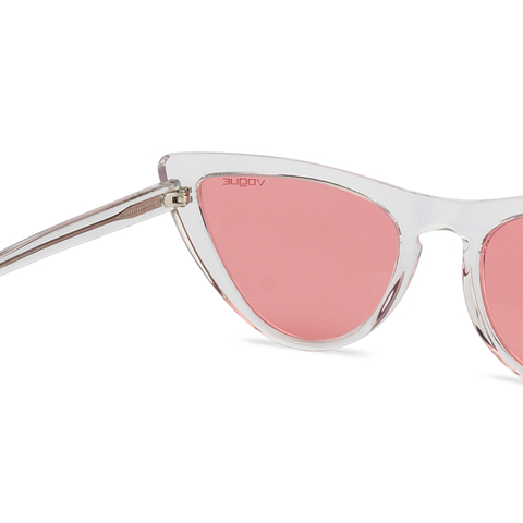 BRANDED Crystal Transparent Full Rim Cat Eye left side BRANDED Crystal Transparent Full Rim Cat Eye left side