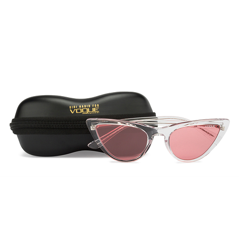 BRANDED Crystal Transparent Full Rim Cat Eye left side BRANDED Crystal Transparent Full Rim Cat Eye left side
