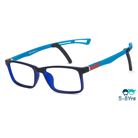 Hooper Online Sky Blue Full Rim Rectangle left side Hooper Online Sky Blue Full Rim Rectangle left side