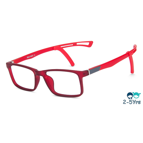 Hooper Online Red Full Rim Rectangle left side Hooper Online Red Full Rim Rectangle left side