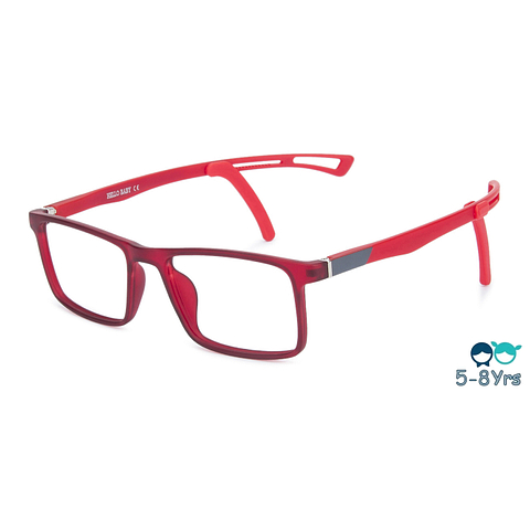 Hooper Online Red Full Rim Rectangle left side
