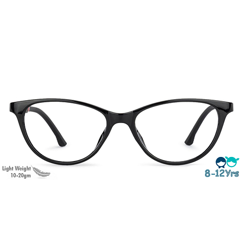 Buy Kids Glasses: Black Full Rim Cat Eye Kids 8-12 yrs Lenskart