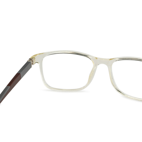 Hooper Online Brown Transparent Full Rim Rectangle left side Hooper Online Brown Transparent Full Rim Rectangle left side