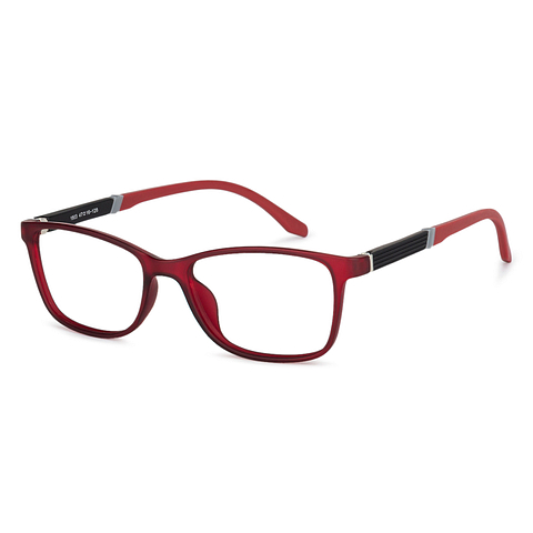 Hooper Online Red Transparent Full Rim Rectangle left side
