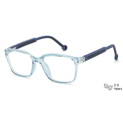 Hooper Online Blue Transparent Full Rim Rectangle right side