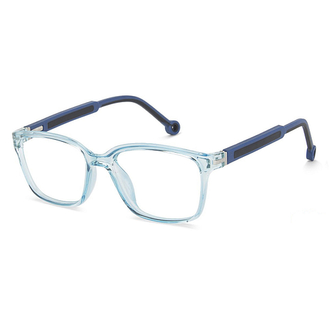 Hooper Online Blue Transparent Full Rim Rectangle left side