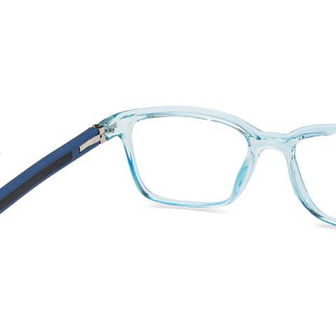 Hooper Online Blue Transparent Full Rim Rectangle left side