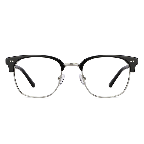 Buy Black Silver Full Rim Clubmaster John Jacobs Supreme Steel JJ ...