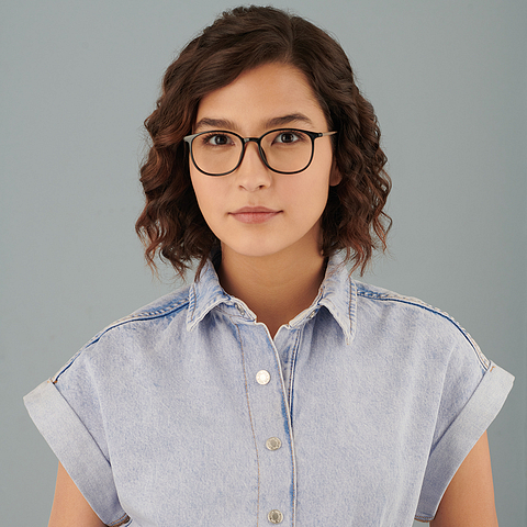 Buy Black Gold Black Full Rim Square Lenskart Air Fusion La E12055 C3