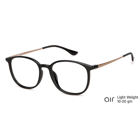 Buy Black Gold Black Full Rim Square Lenskart Air Fusion La E12055 C3