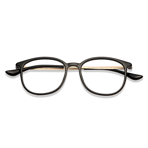 Buy Black Gold Black Full Rim Square Lenskart Air Fusion La E12055 C3