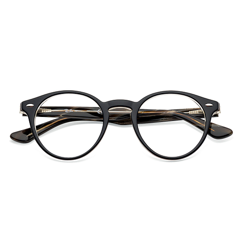 Ray-Ban RX5376 Small (Size-47) Black Brown Transparent 5912 Unisex ...