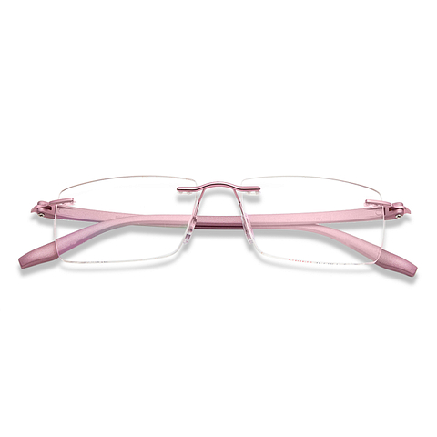 Pink Rimless Rectangle Vincent Chase Online Sleek Steel 161 -C3 Eyeglasses