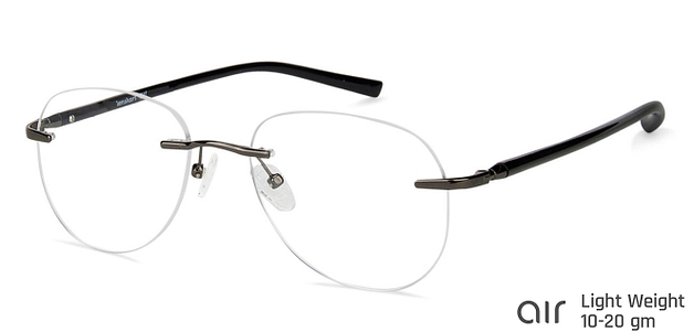 rimless aviator spectacles