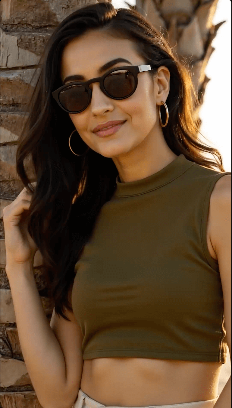 Pink Brown Full Rim Round Vincent Chase HAVANA VC S14596-C2 Sunglasses