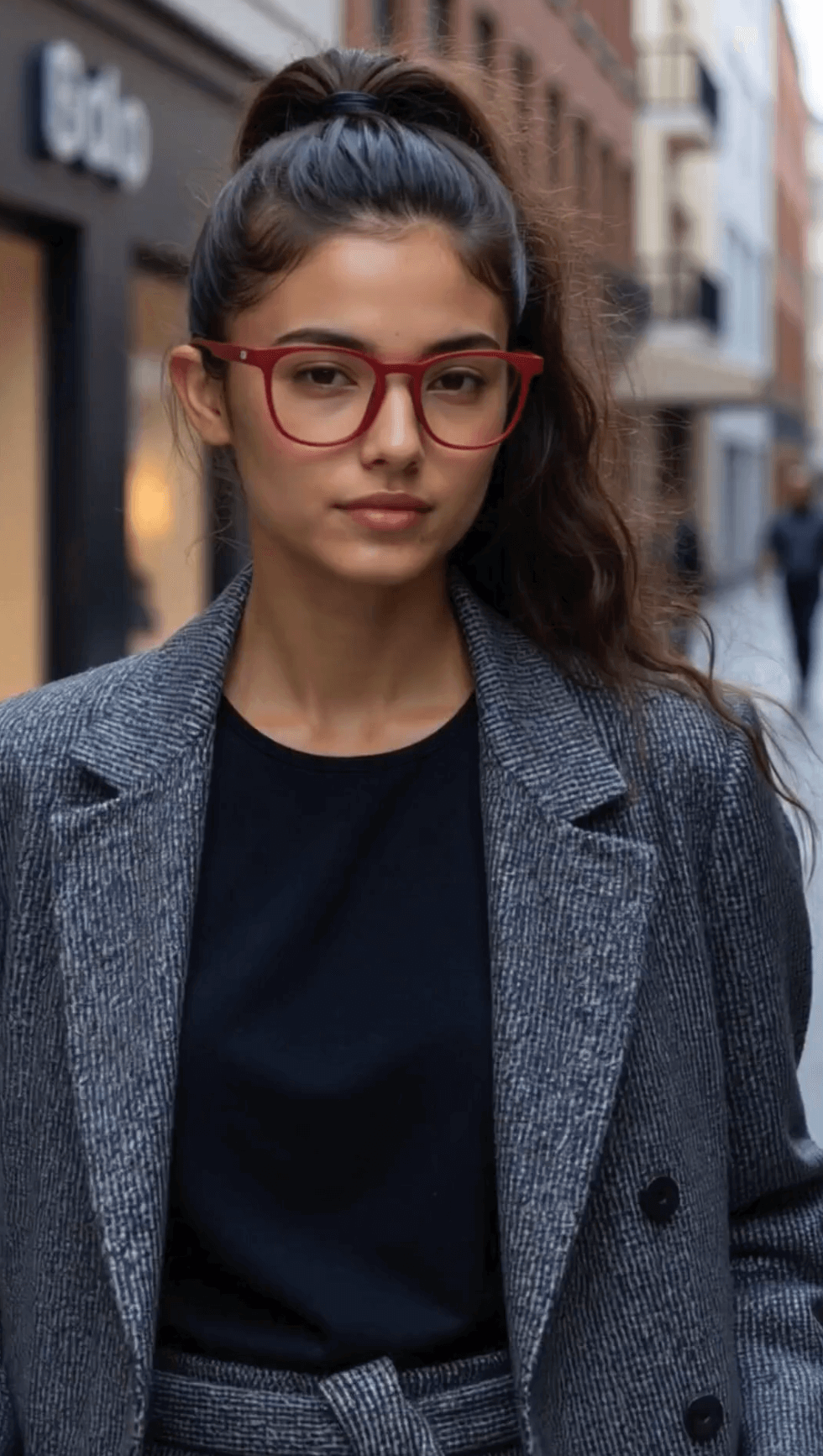 Monza Red Full Rim Square Lenskart HUSTLR LB E14058-XW C56 Eyeglasses