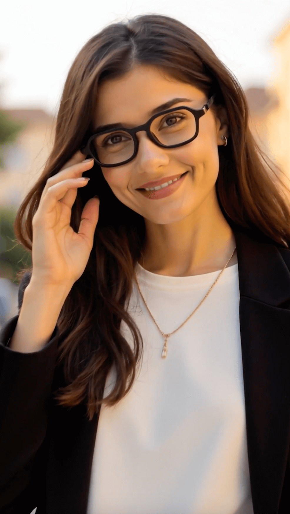 Black Full Rim Geometric Lenskart Air Twyst LA E17595 Eyeglasses