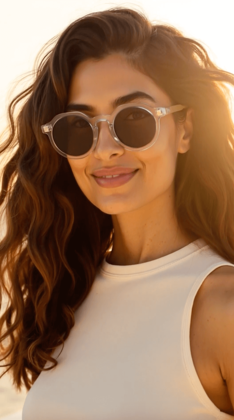 Brown Peach Full Rim Round John Jacobs JJ Tints JJ S17343W Sunglasses