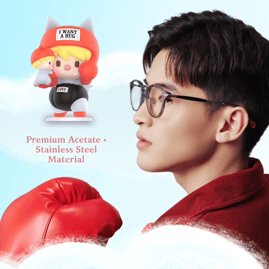 Pink Transparent Full Rim Round Lenskart SG IP LK E18786AF Eyeglasses