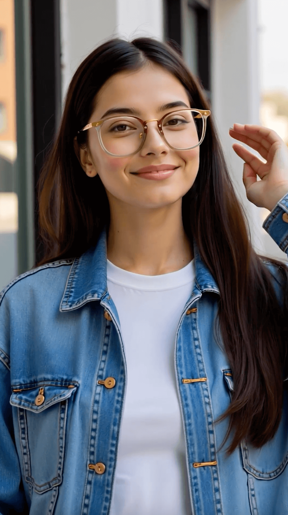 Green Transparent Gold Full Rim Square Vincent Chase Hybrid VC