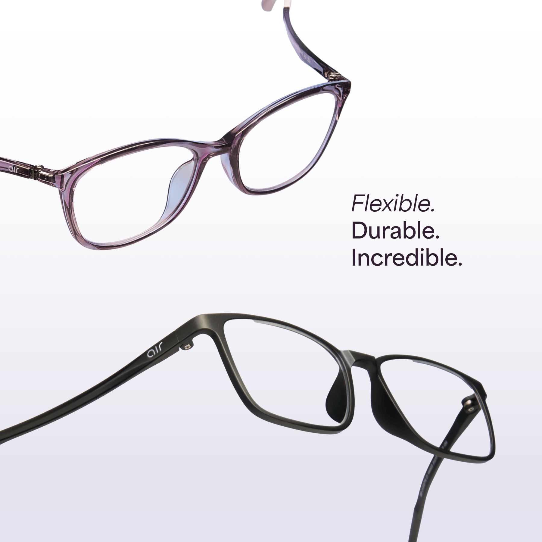 Transparent Blue Full Rim Rectangle Lenskart Air Flex LA E14736-M