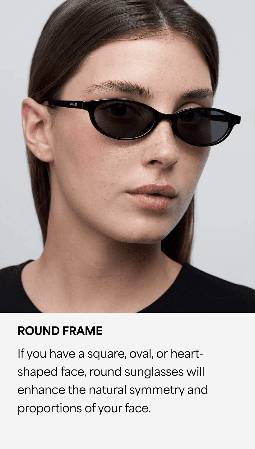 Black Grey Full Rim Oval Meller BINTI MEL S18828 Polarized Sunglasses