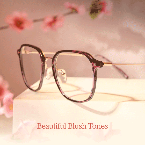 Buy Pink Transparent Gold Full Rim Cat Eye Vincent Chase